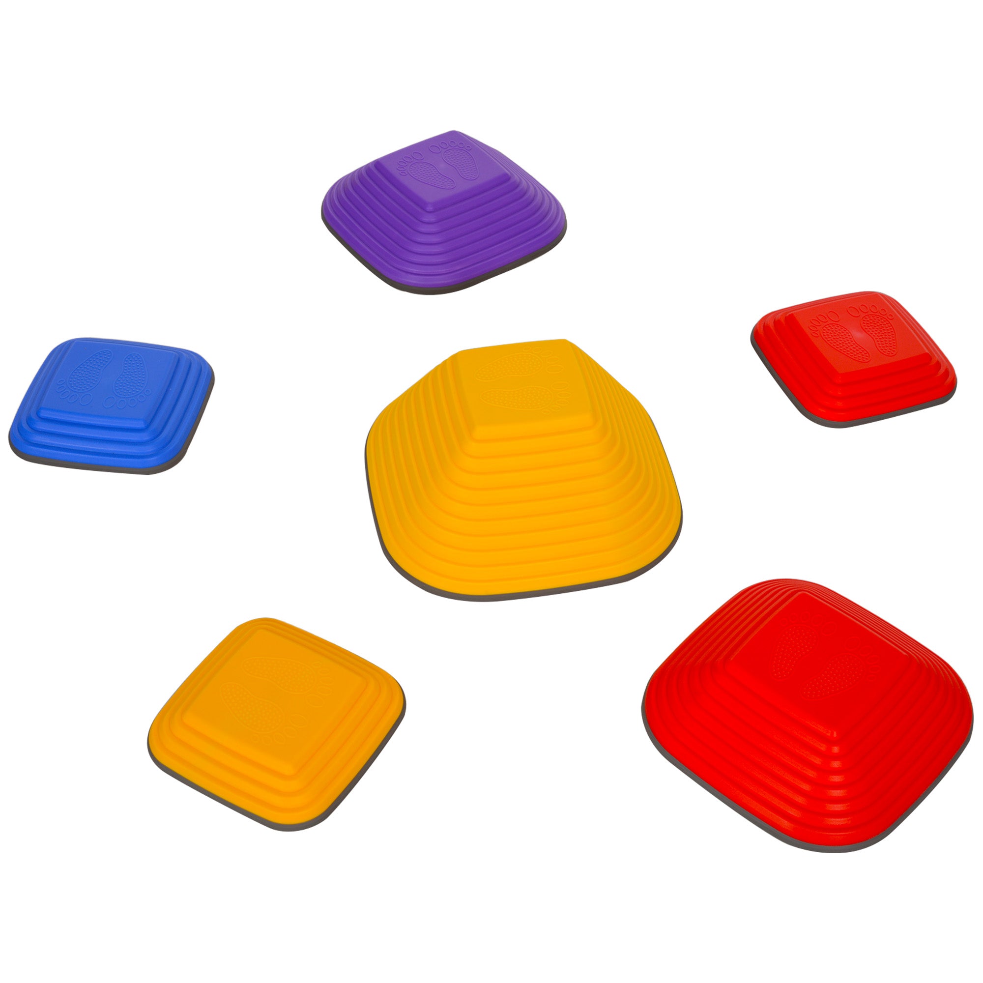 Balance Stepping Stones for Kids, 6PCs Non-Slip Stackable River Stones, Obstacle Courses for Balance & Motor Skills