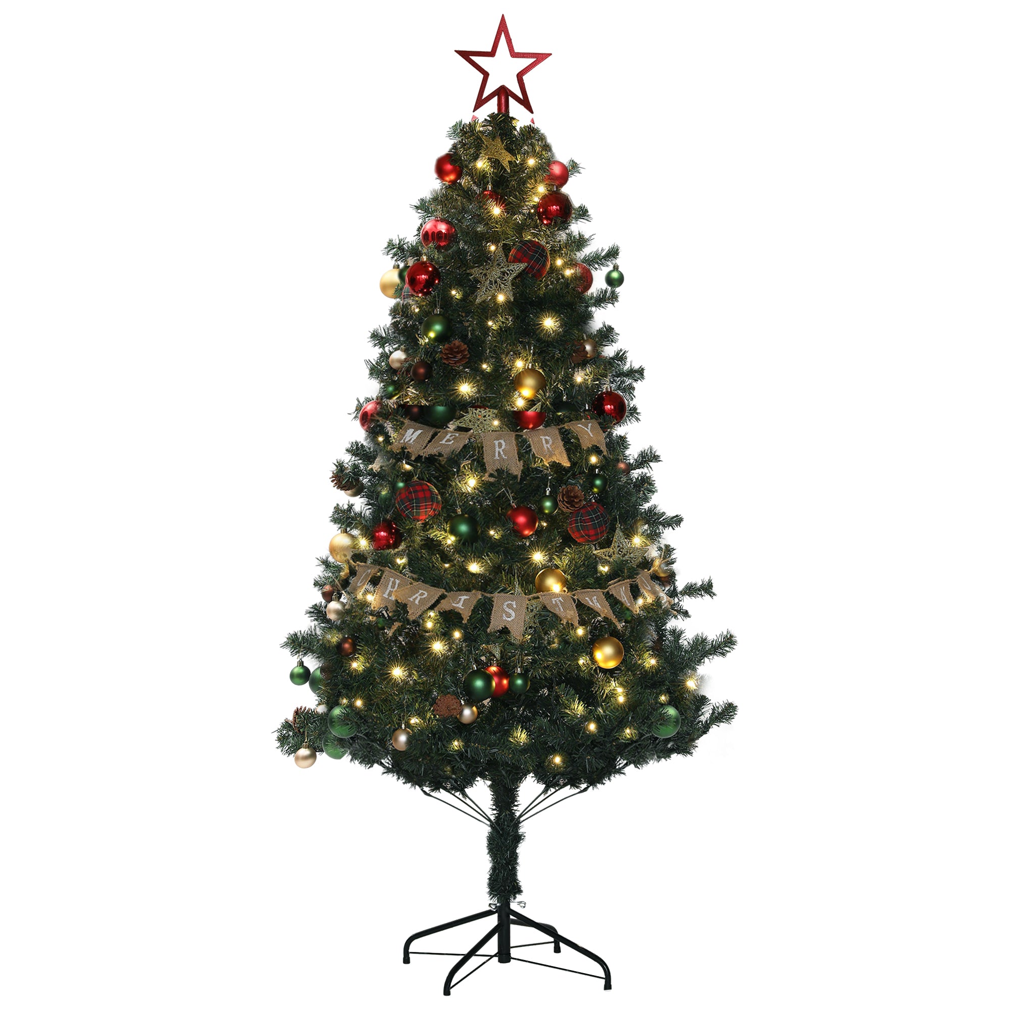 6ft Pre-Lit and Decorated Christmas Tree