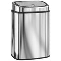 50L Stainless Steel Sensor Bin - Silver Tone
