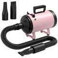 2200W Dog Hair Dryer with Adjustable Temperature, 3 Nozzles - Pink