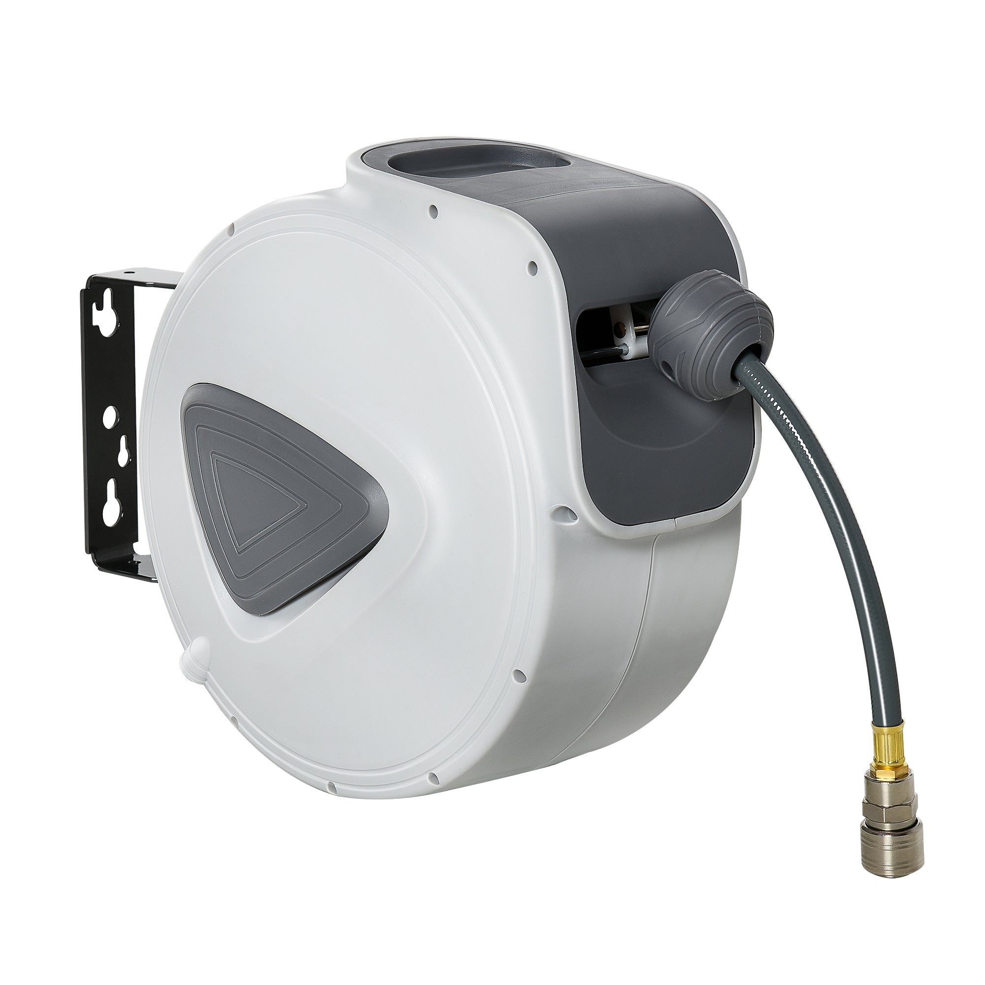 Retractable Air Hose Reel 10m+ 90cm Hose Diameter 3/ 8" 9.5mm, Hose Connector 1/ 4" BSP, Wall Mount Auto Rewind Hose- Reel