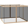 302 x 207cm Universal Replacement Mesh Sidewall Netting for Gazebos and Canopy Tents, (Sidewall Only) Beige