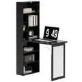Three-Part Work Desk with Storage and Writing Board - Black