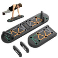 Foldable 11-in-1 Push Up Board with Non-Slip Pads for Arm, Shoulder & Chest Training - Black