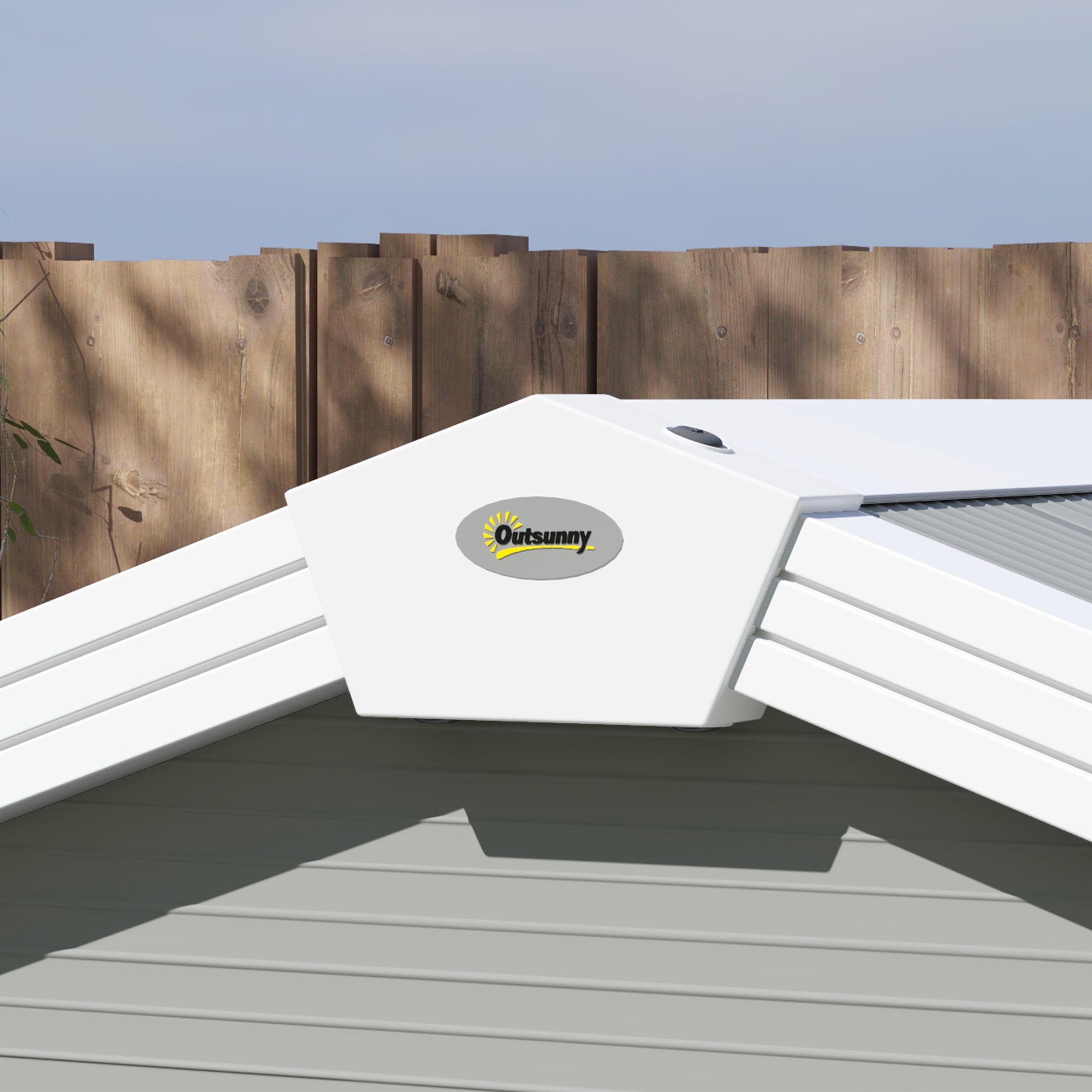 7.9ft x 6.2ft Aluminium Frame Garden Shed with Foundation - Light Grey