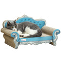2-in-1 Cat Scratcher and Sofa with Catnip for Indoor Cats - Light Blue