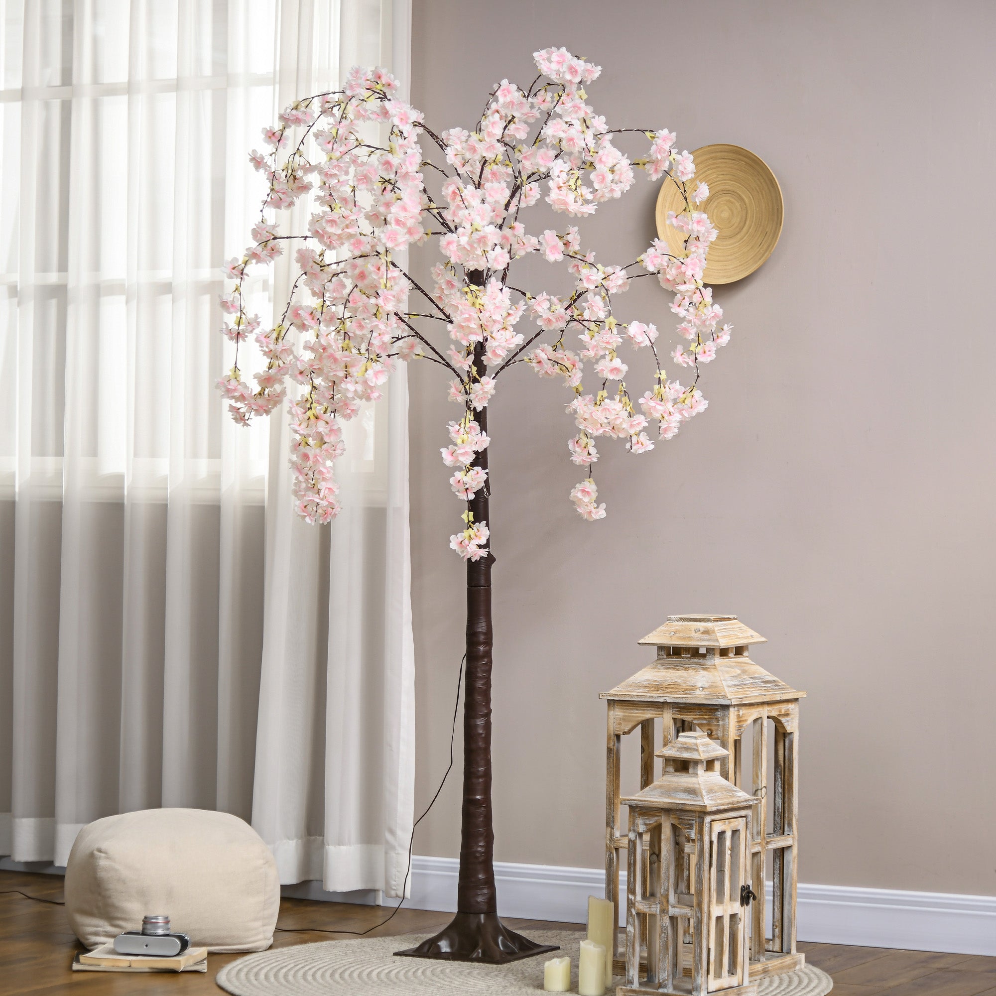 450 LED Light Decorative Artificial Blossom Tree - Pink