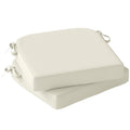 Outdoor Chair Seat Cushions Set of 2, Garden Chair Cushions with 7cm Thick Foam & Ties, Cream White