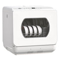 Table Top Dishwasher with Built-in 6L Water Tank, Mini Countertop Dishwasher with 6 Programs, 4 Place Settings, White