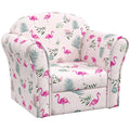 Kids Flamingo Armchair with Wooden Frame for Toddlers 18-36 Months - Pink