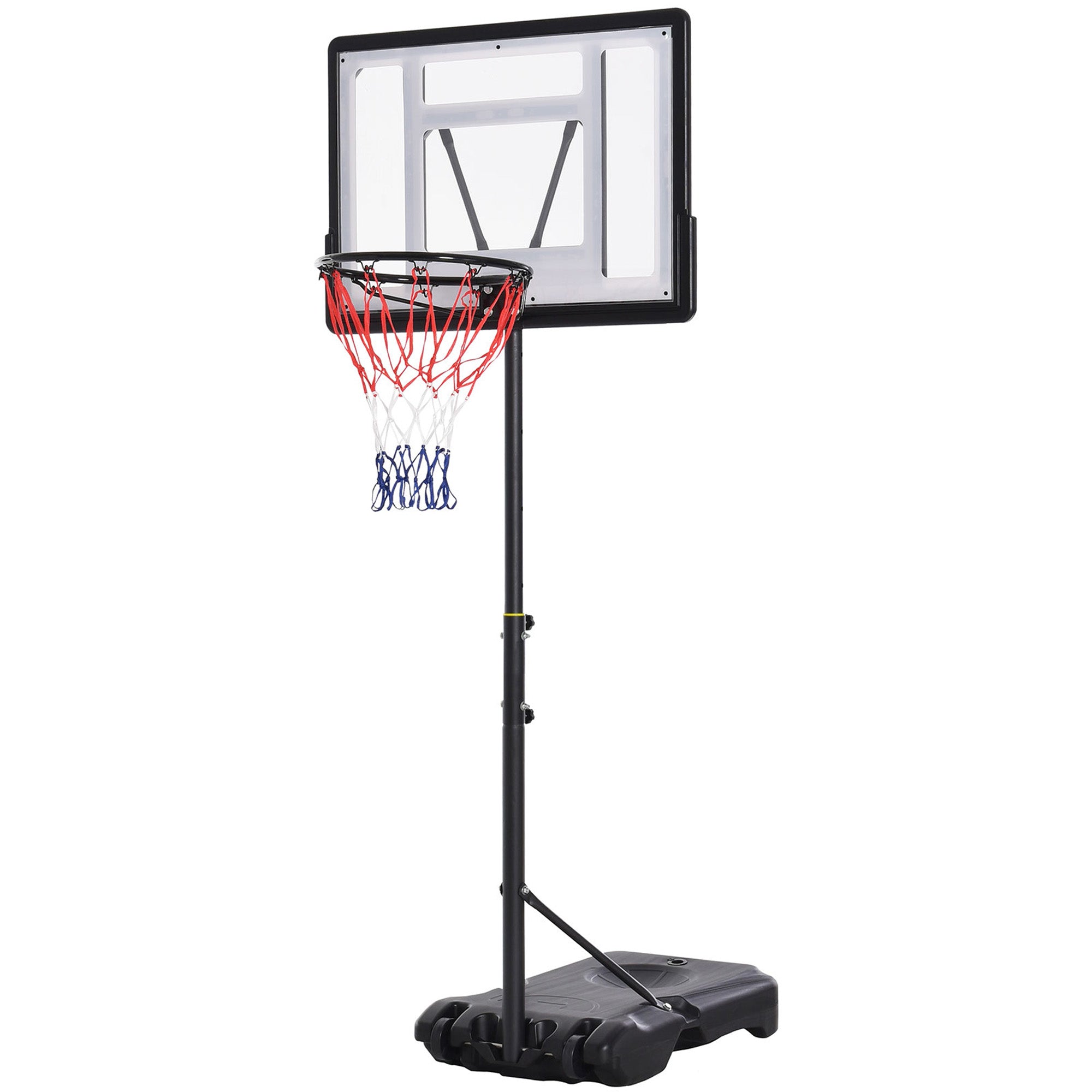 1.55-2.1m Basketball Hoop and Stand w/ Fillable Base, Wheels