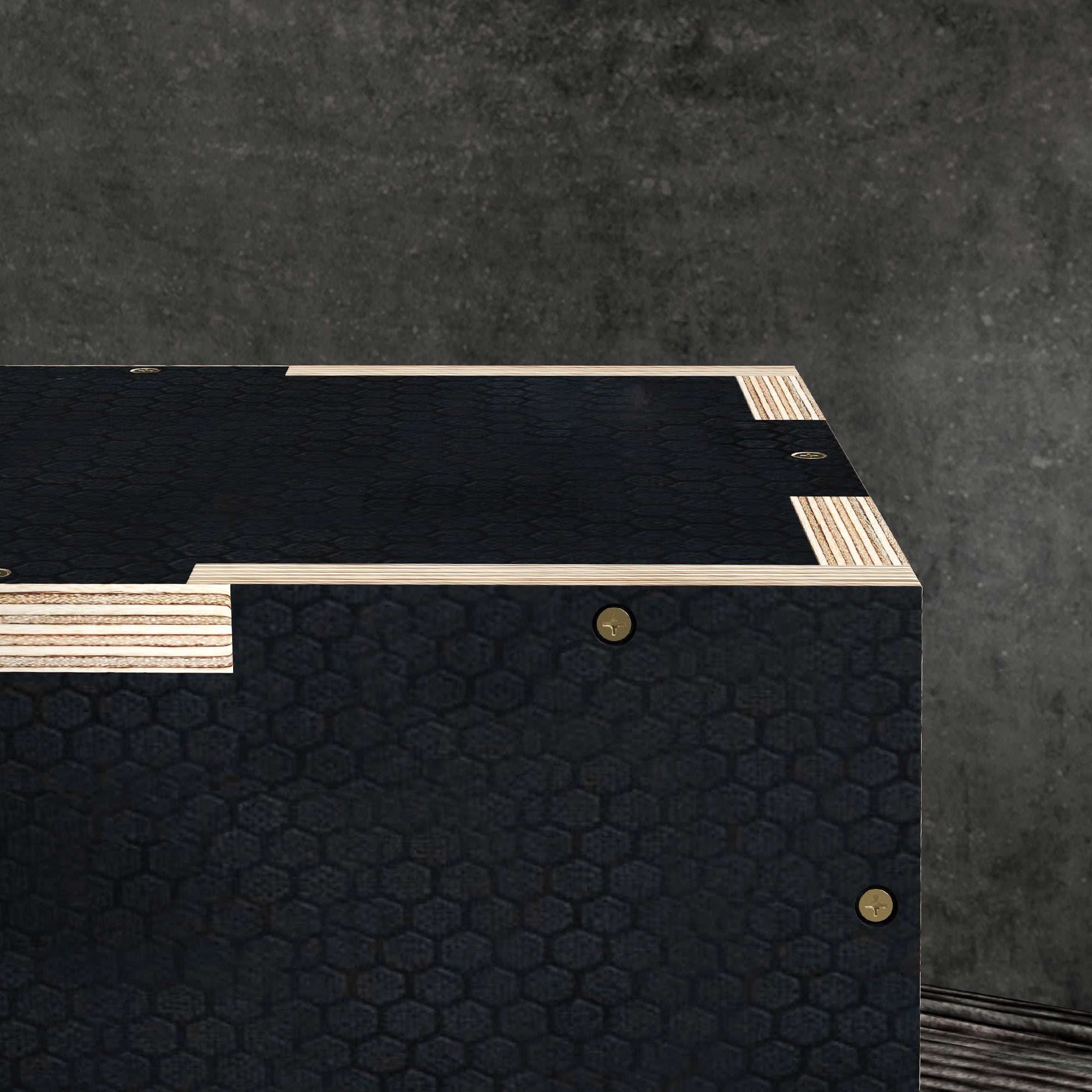 Multi-Faceted Jump Box, Wooden Step Up Box, for Home, Gym, Exercise, Black