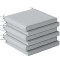 Set of 6 Outdoor Seat Cushions with Machine Washable Cover, Water Repellent Seat Cushions Light Grey