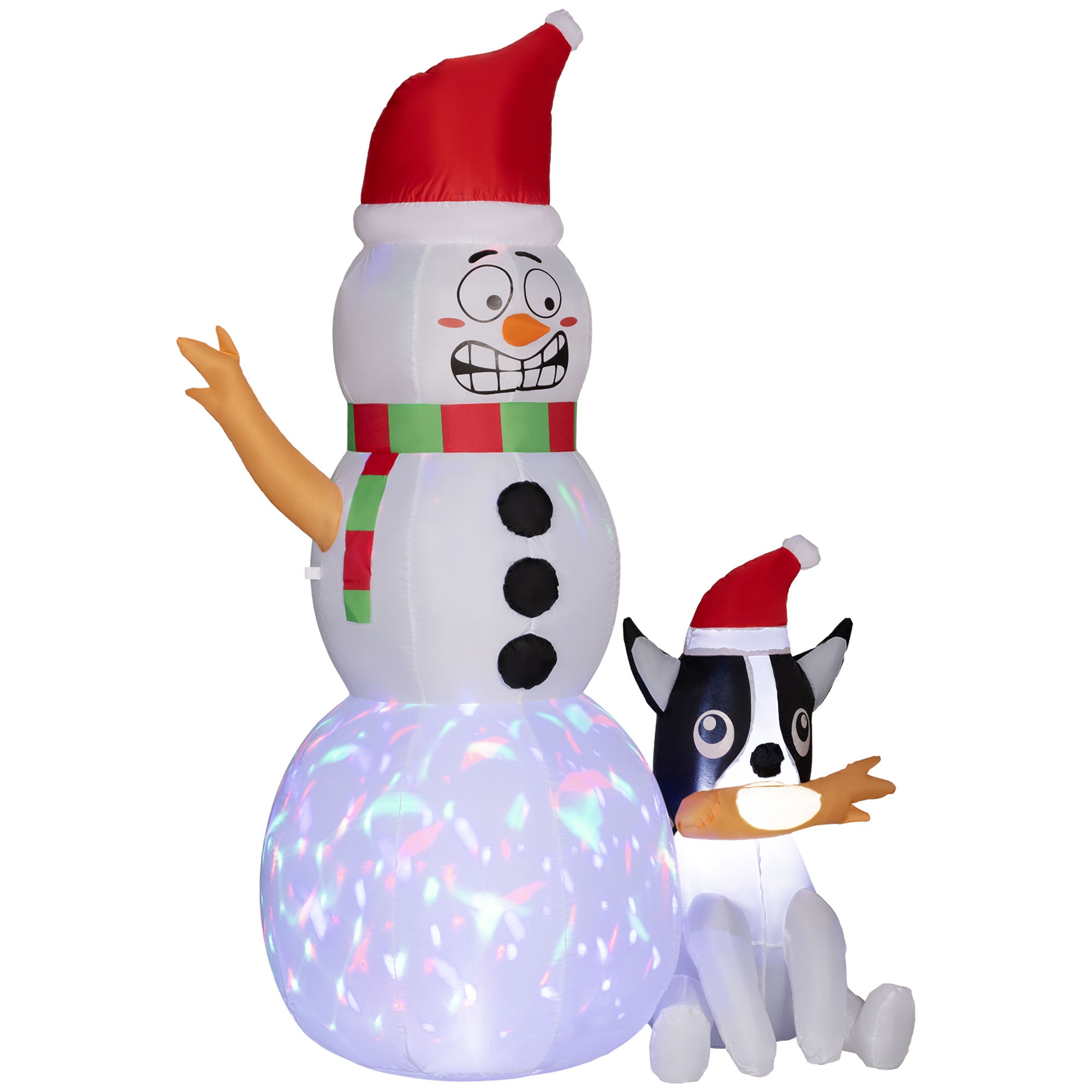 6.2ft Inflatable Santa with Dog Decoration
