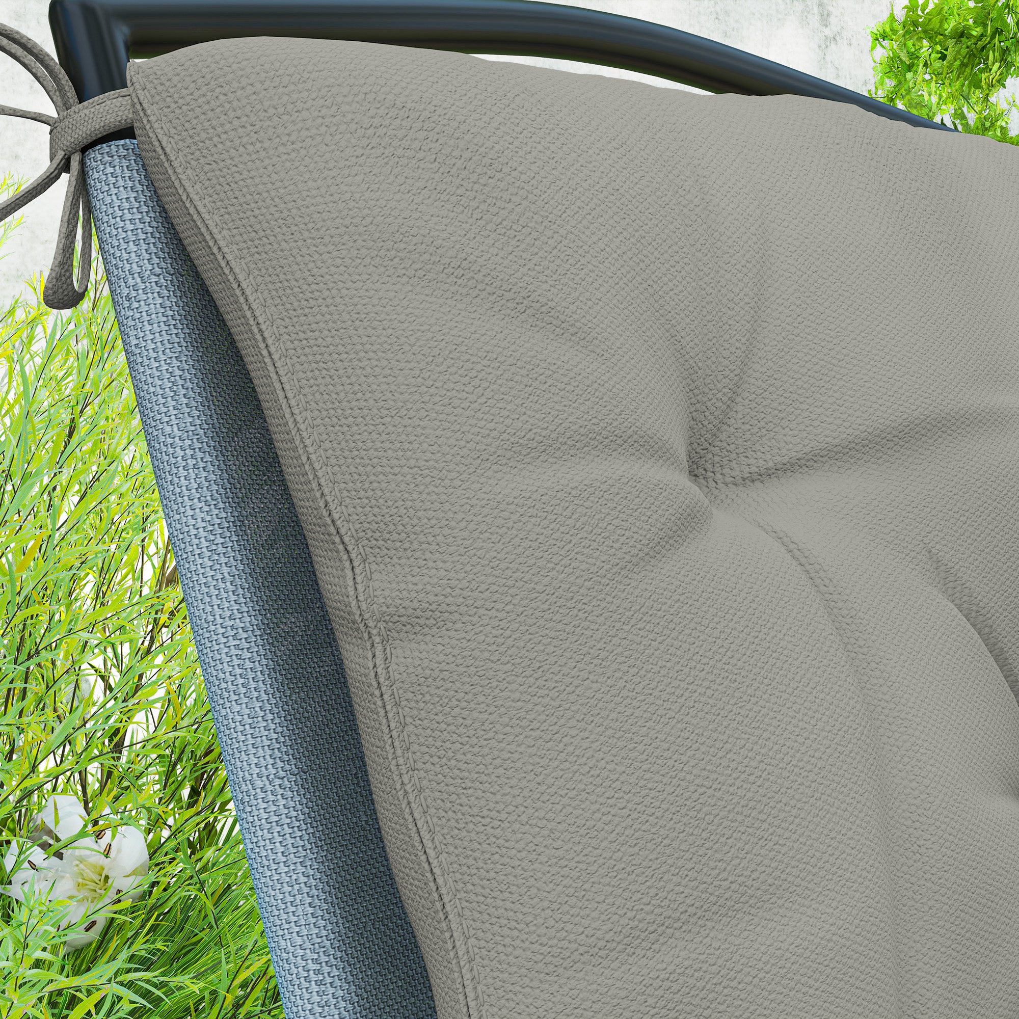 Set of Two Outdoor Seat Cushions - Light Grey