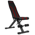 Foldable Weight Bench, Adjustable Incline Flat Bench Press with 6-Level Backrest, 4-Level Seat, Leg Extension for Home Gym Workout Full Body Strength Training