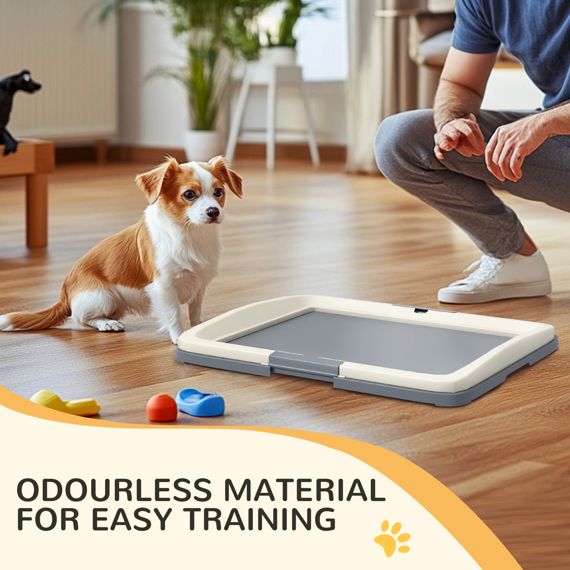 Dog Toilet Tray for Training Dogs, Dog Litter Tray for Indoor, Outdoor, 63 x 49 x 6cm