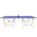 9FT Foldable Table Tennis Table with Net, Paddles, Balls & Cover - Blue