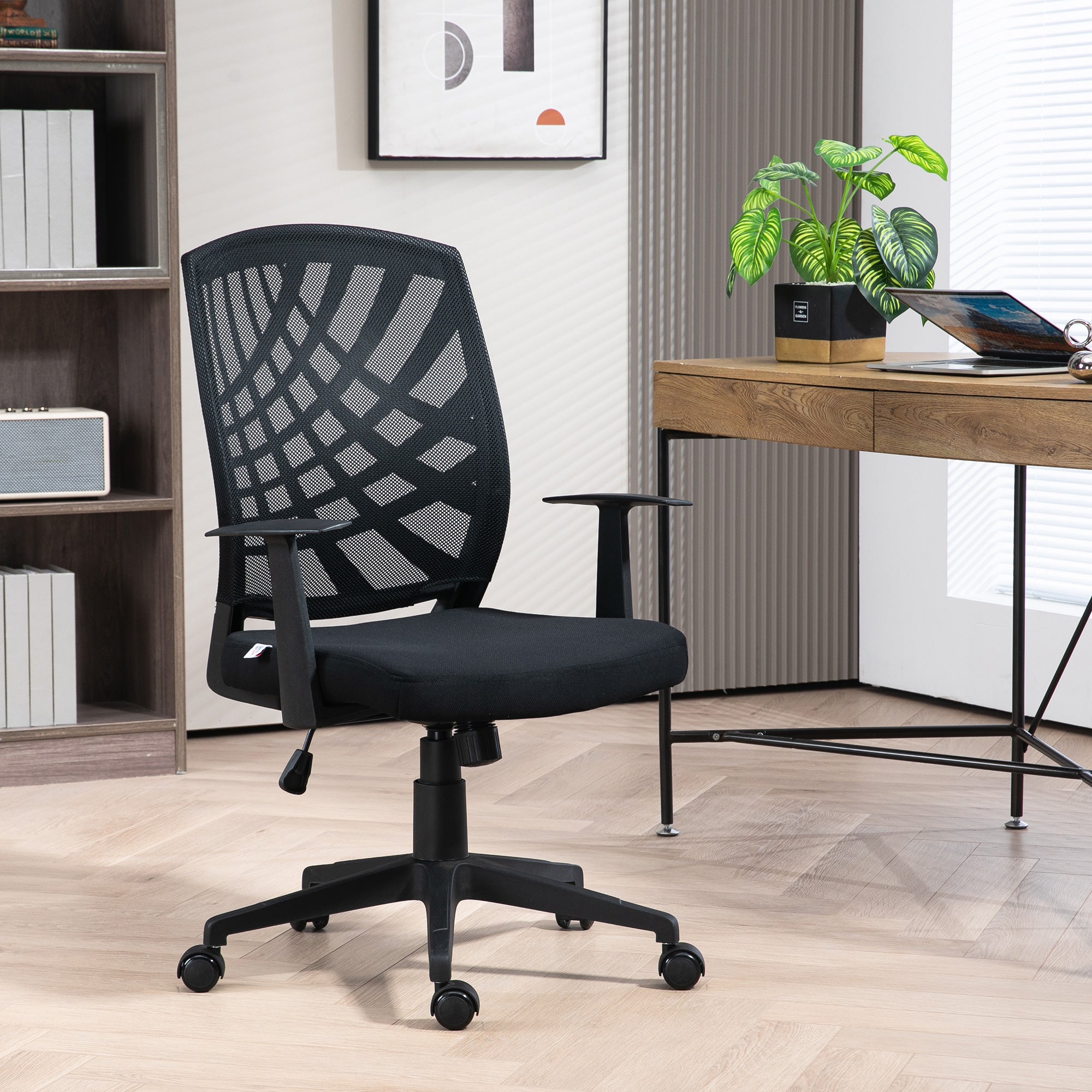 97.5-106.5cm Adjustable Home Office Chair - Black