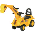 2 in 1 Kids Ride On Tractor Pull Cart with Bucket, Storage, Horn & High Backrest for 1.5-4 Years - Yellow