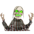 70cm Groundbreaker Skeleton Animatronic with Glowing Eyes - Charcoal Grey