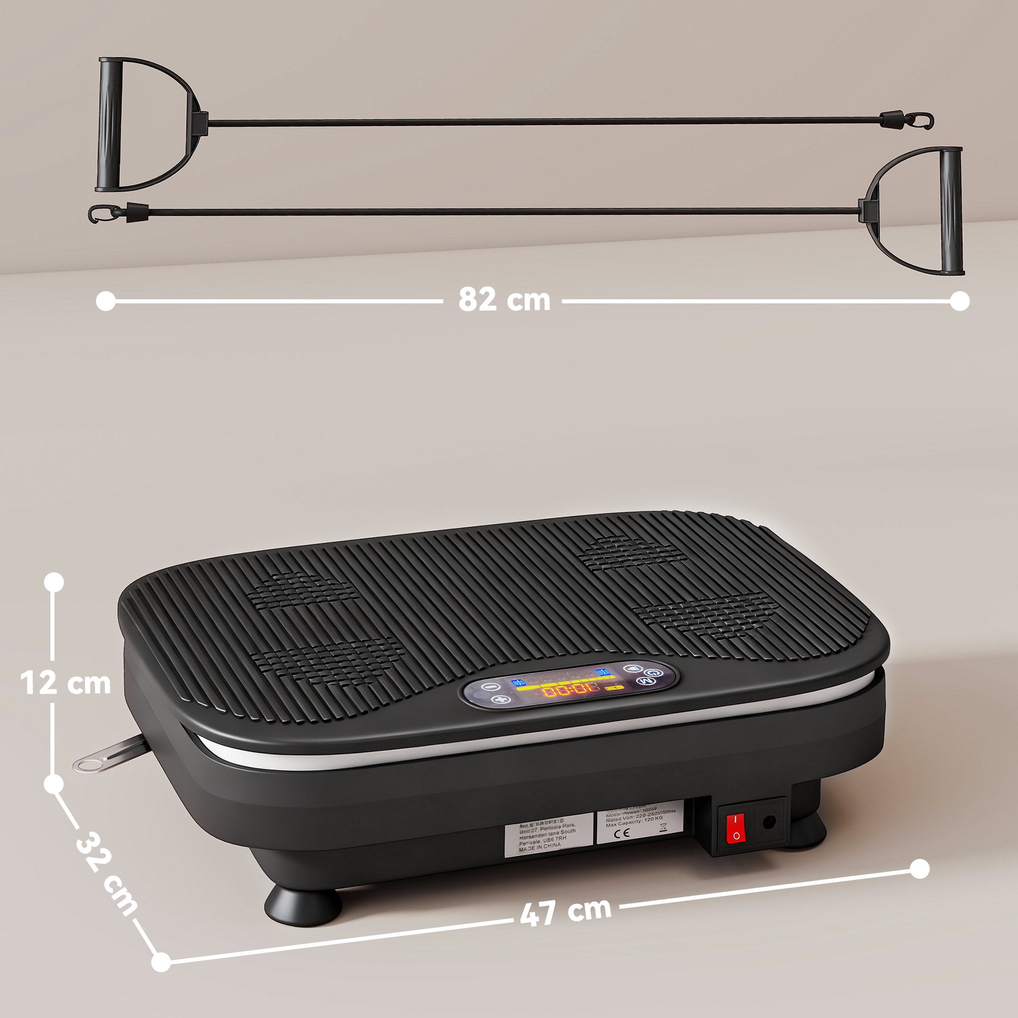 Vibration Plate Exercise Machine with Cool Lights, 99 Speed Levels