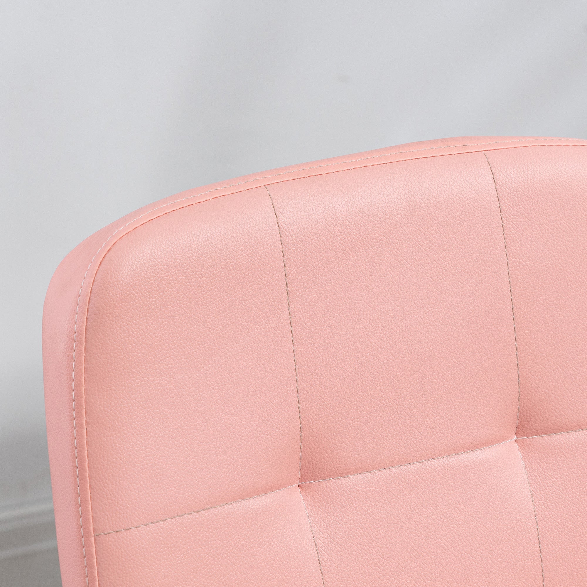 Armless Faux Leather Office Chair - Pink