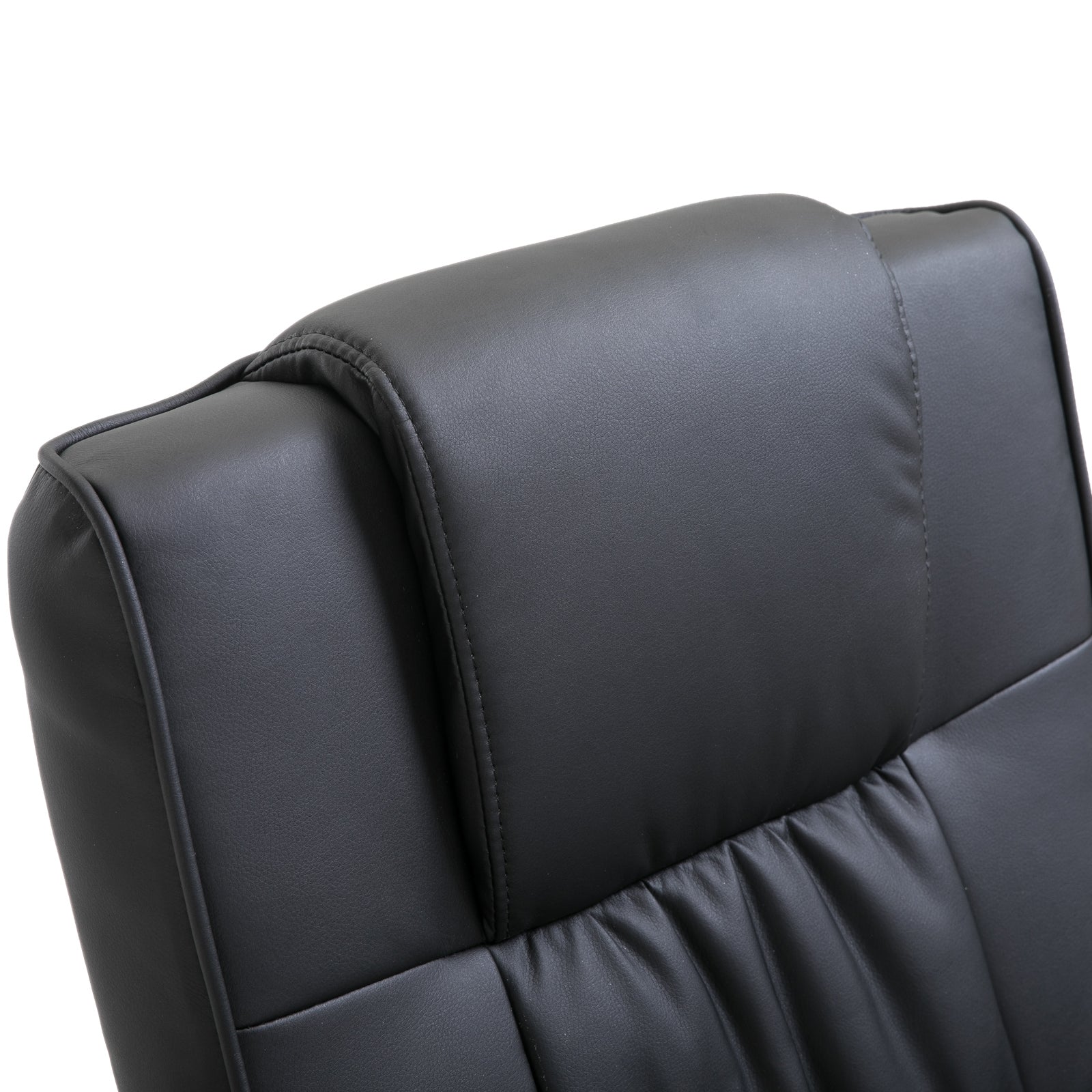 Deluxe Faux Leather Massage Recliner Chair Easy Sofa Armchair Beauty Couch Bed with Foot Stool Black