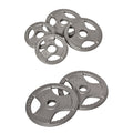 Set of 6 Cast Iron Olympic Weight Plates 35kg (2 x 10kg, 2 x 5kg, 2 x 2.5kg) for 2