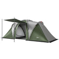 Family Camping Tent 3000mm Waterproof Windproof Tunnel Tent 8-12 Person Two Bedrooms Green
