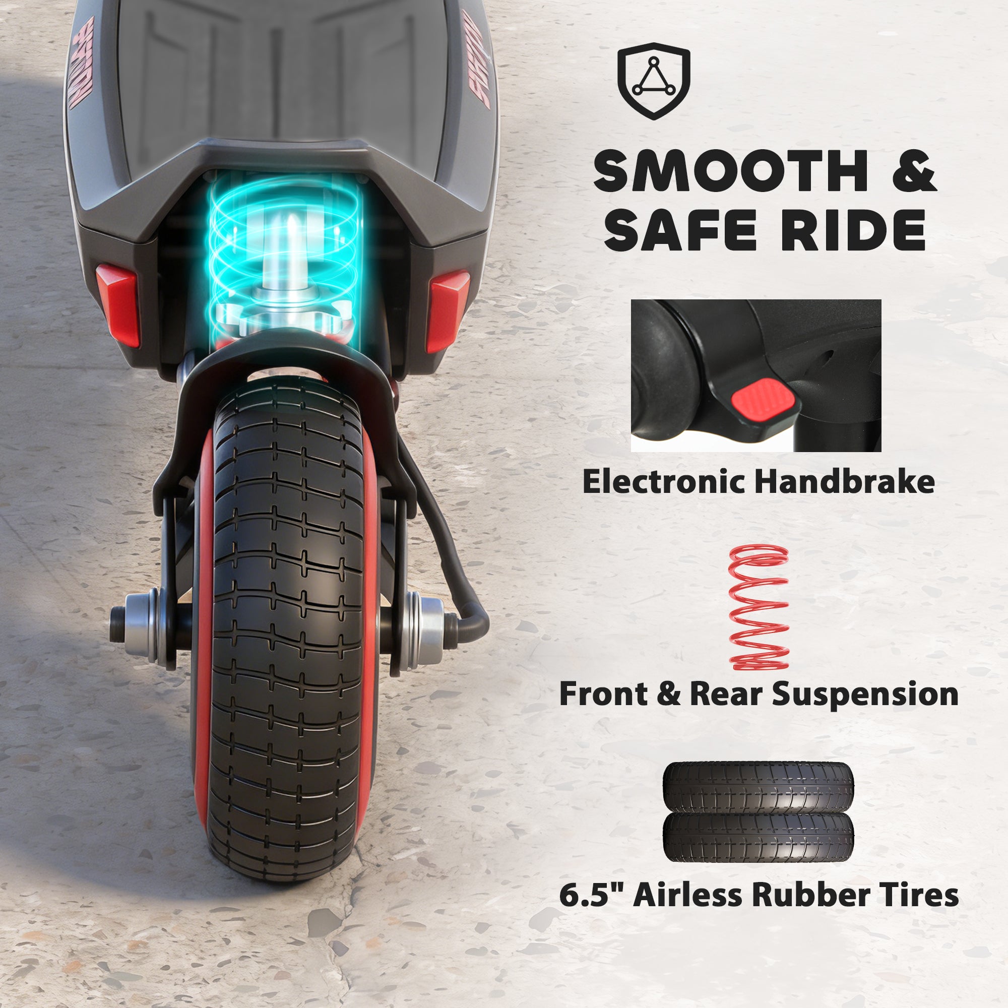 Electric Scooter for Kids, Foldable E Scooter for Age Age 6+ with LED Display, RGB lights, Up to 16km/h, Black