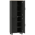 Freestanding Kitchen Cupboard, 4-Door Storage Cabinet with Adjustable Shelves, Modern Kitchen Pantry, 170cm, Black