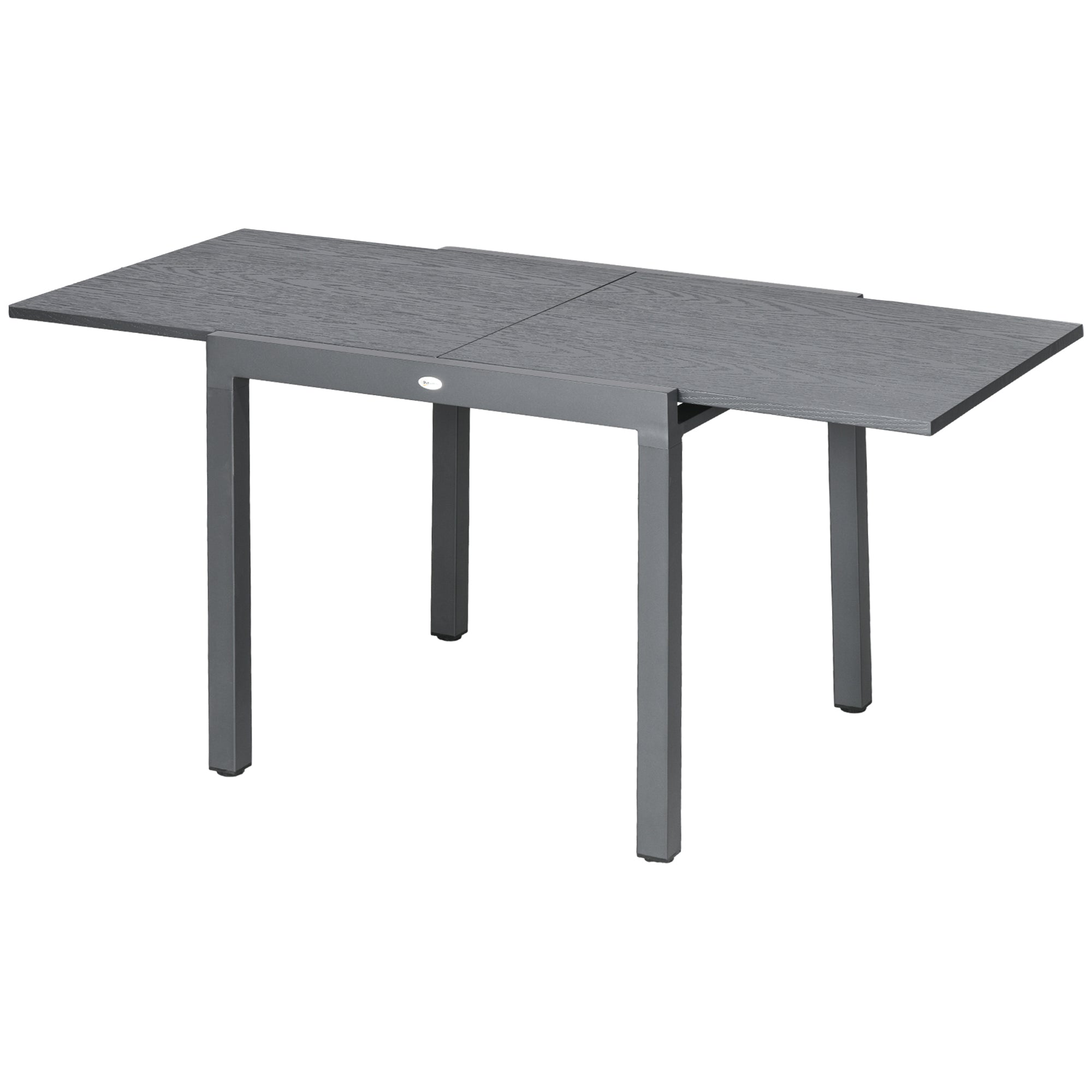 Aluminium and Steel Expanding Six-Seater Garden Table - Grey