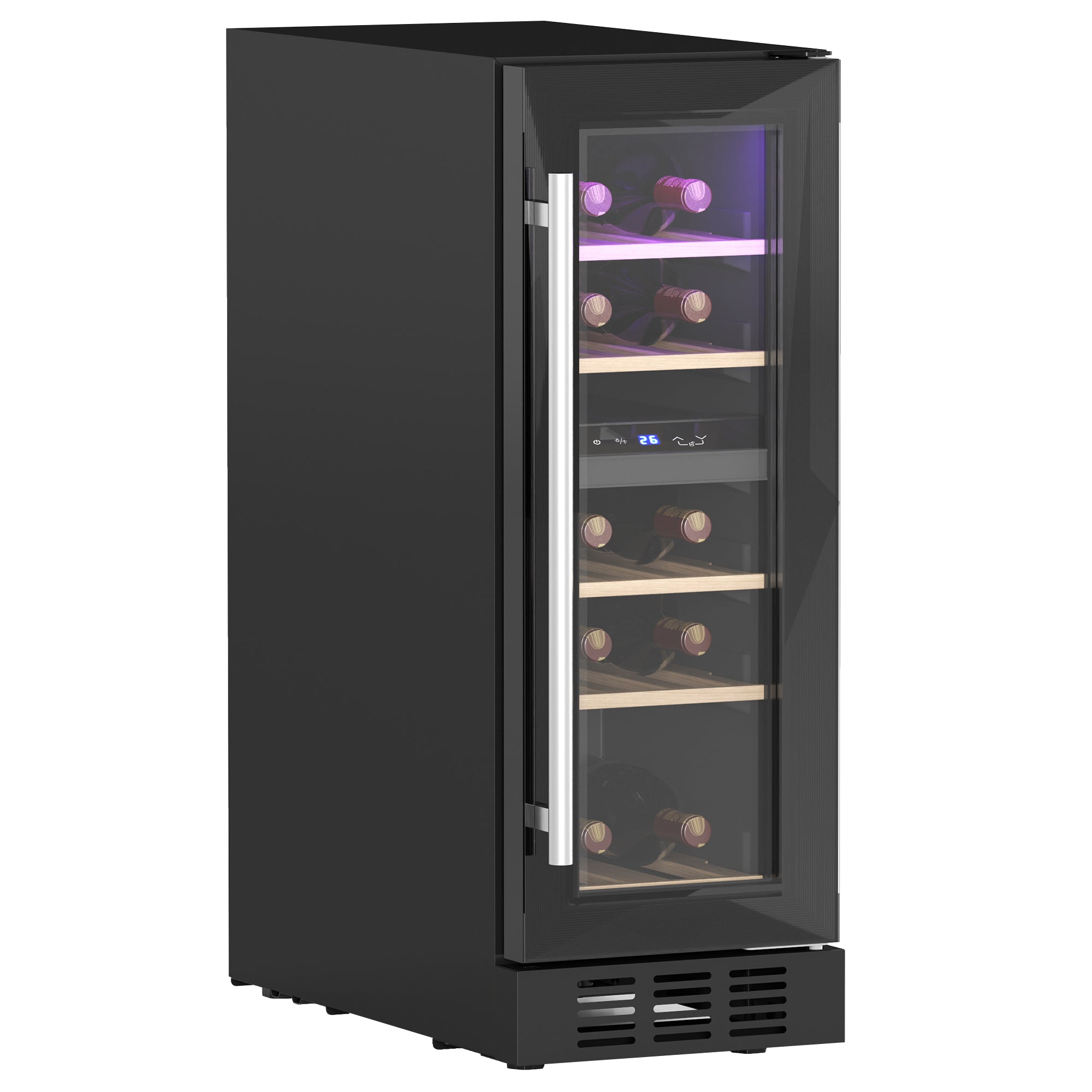 16 Bottle Dual Zone 5-18℃ Wine Fridge - Black