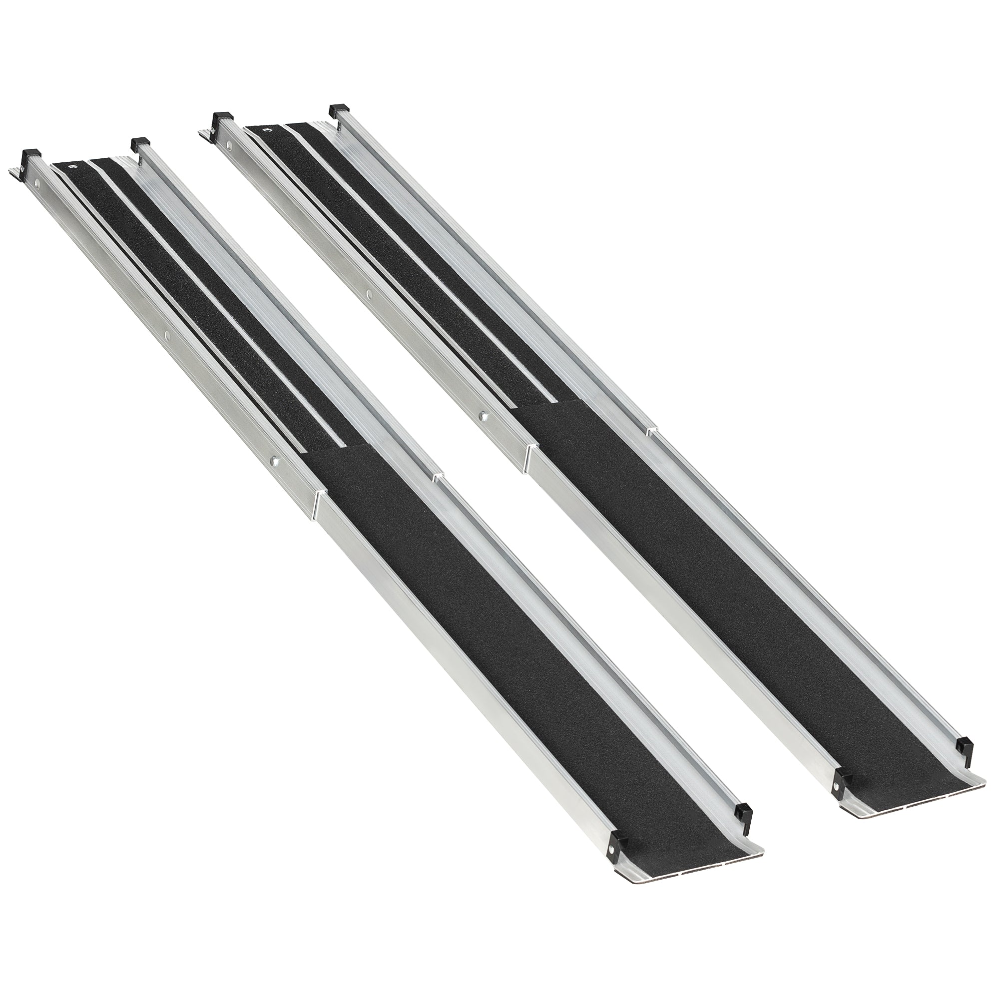 Set of Two 183cm Three-Level Aluminium Wheelchair Ramps