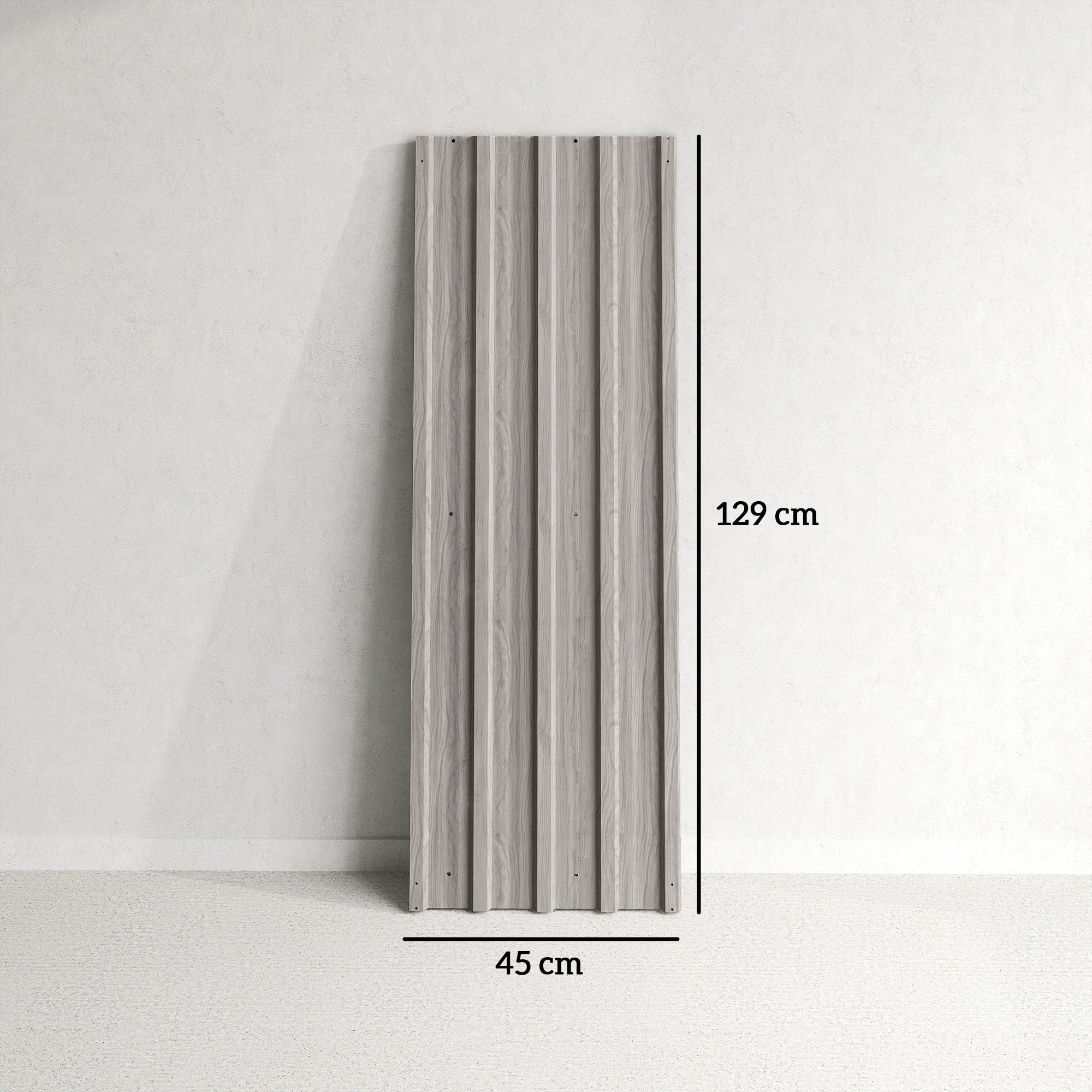 Set of 12 Corrugated Steel Roof Sheet Panels - Grey Wood Effect