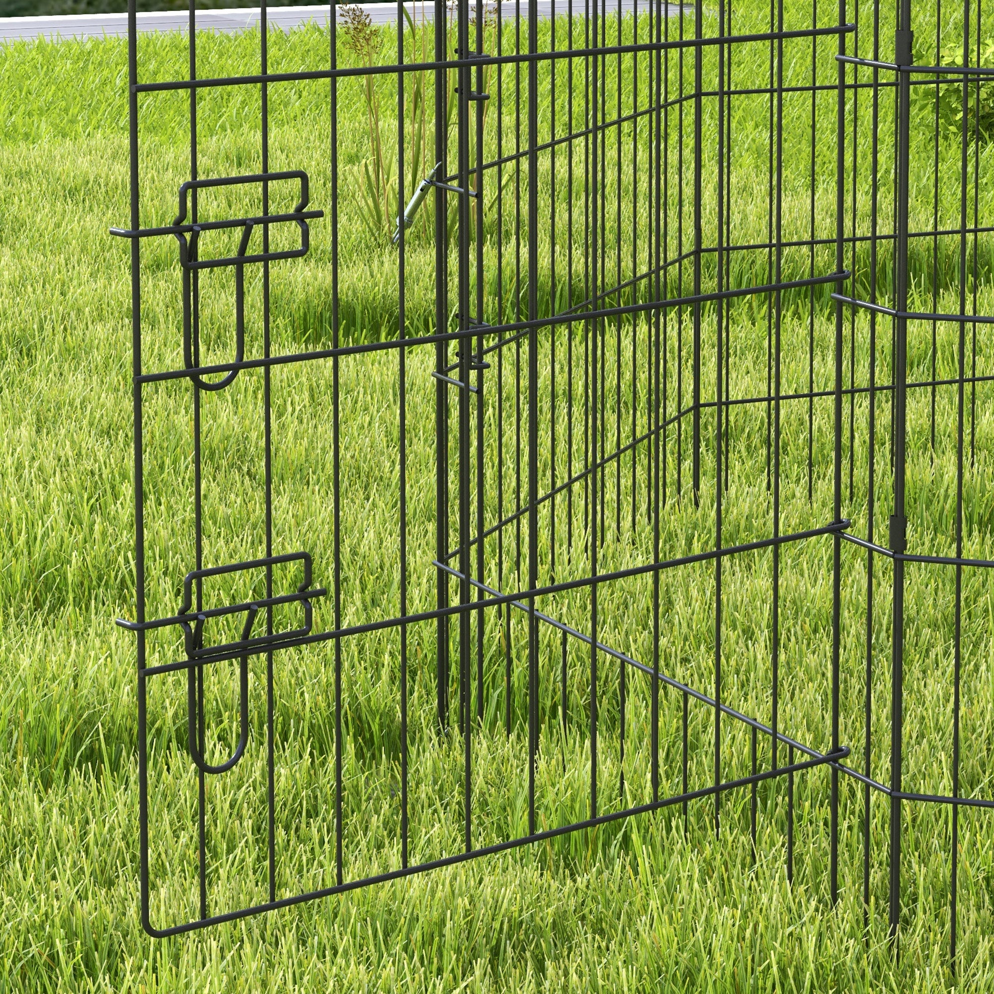 8 Panel DIY Dog Pen with Door, for Dogs, Small Animals, Indoor/Outdoor Use, 91cm High