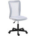 Mesh Office Chair Armless Swivel Executive Computer Desk Chair Adjustable Height Wheels White