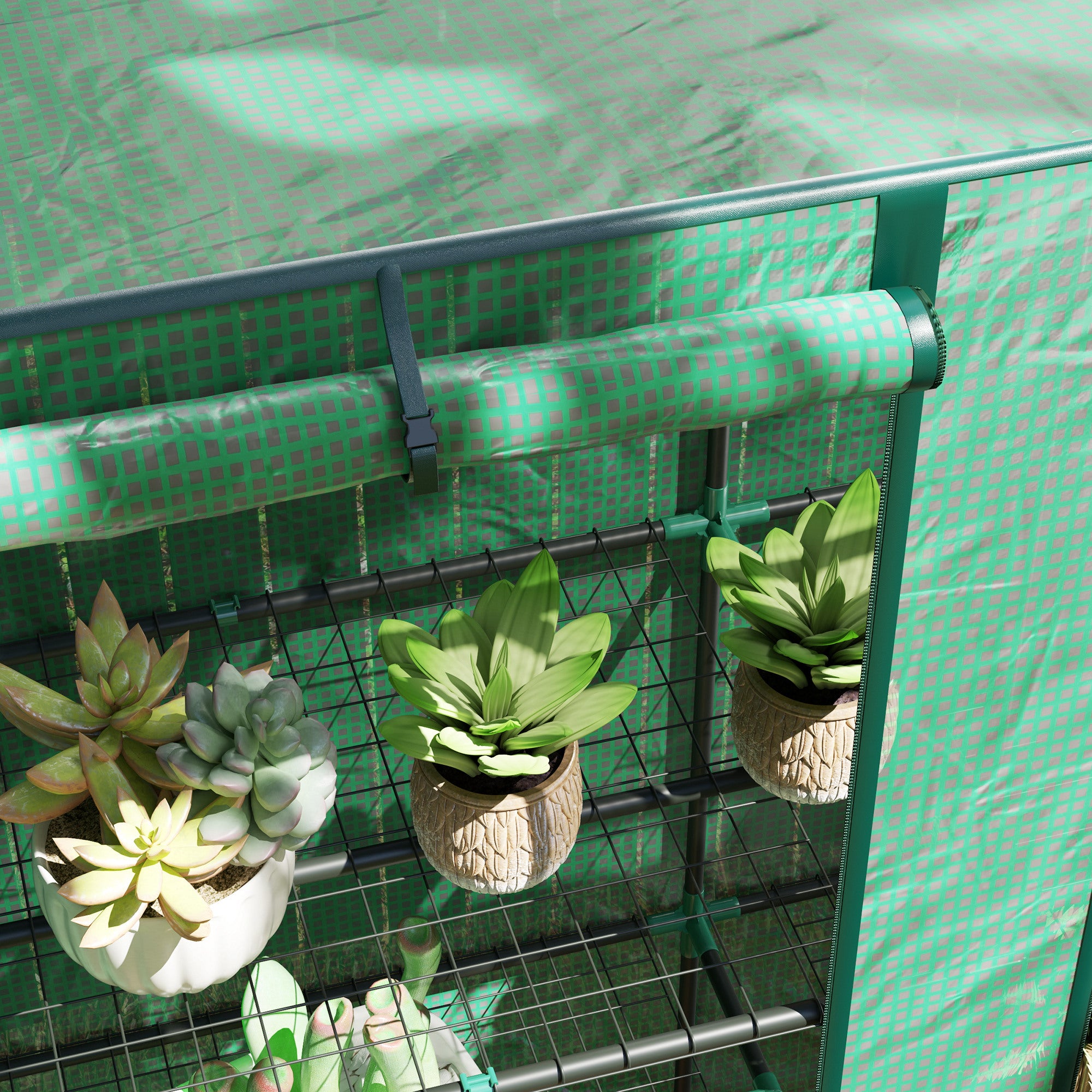 Three-Tier Mini Greenhouse - Green
