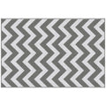 Waterproof Outdoor Camping Rug Mat 182x121cm Reversible - Light Grey White