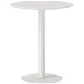 Dining Table, Round Kitchen Table with Steel Base for Living Room, Dining Room, 60 x 60 x 72cm, White