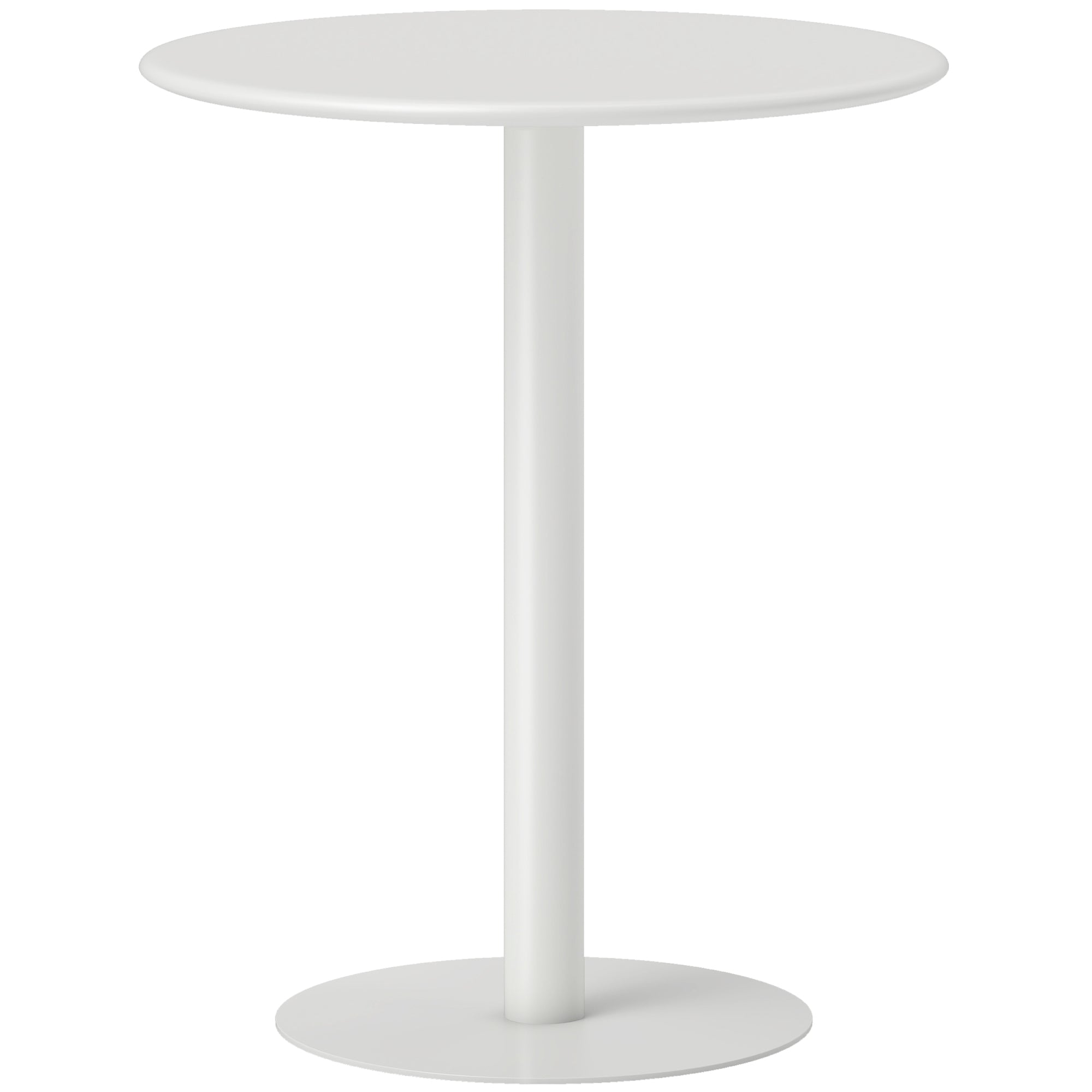 Dining Table, Round Kitchen Table with Steel Base for Living Room, Dining Room, 60 x 60 x 72cm, White