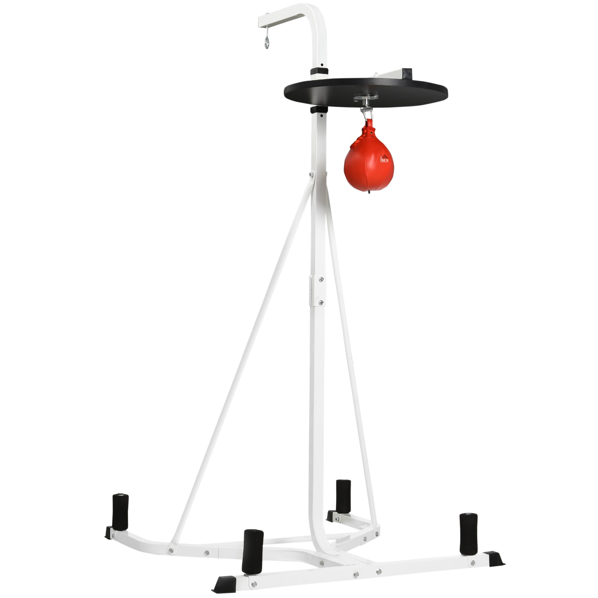 170-190cm Freestanding Boxing Punch Bag Hanger & Speed Ball Station Platform Hanging Frame Home Gym, White