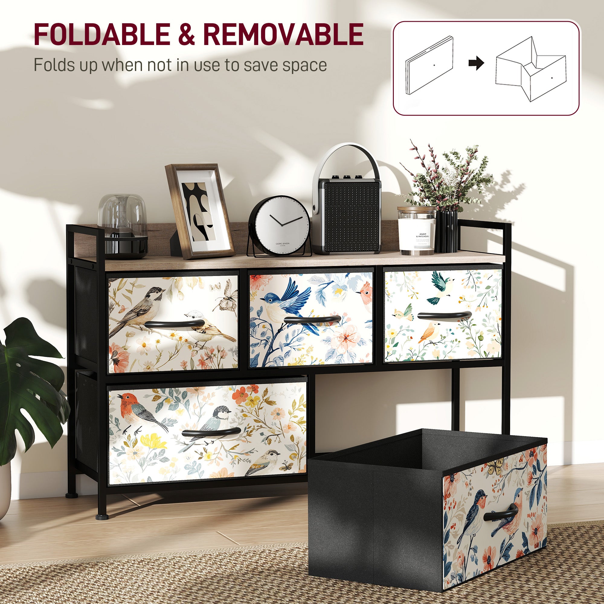 5-Drawer Chest of Drawers - White