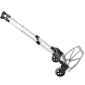 Aluminium Folding Hand Truck Trolley with Adjustable Telescoping Handle 70KG Load Capacity - Silver Tone