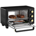 16 Litre Countertop Oven with Adjustable Heat Settings and Timer - Black