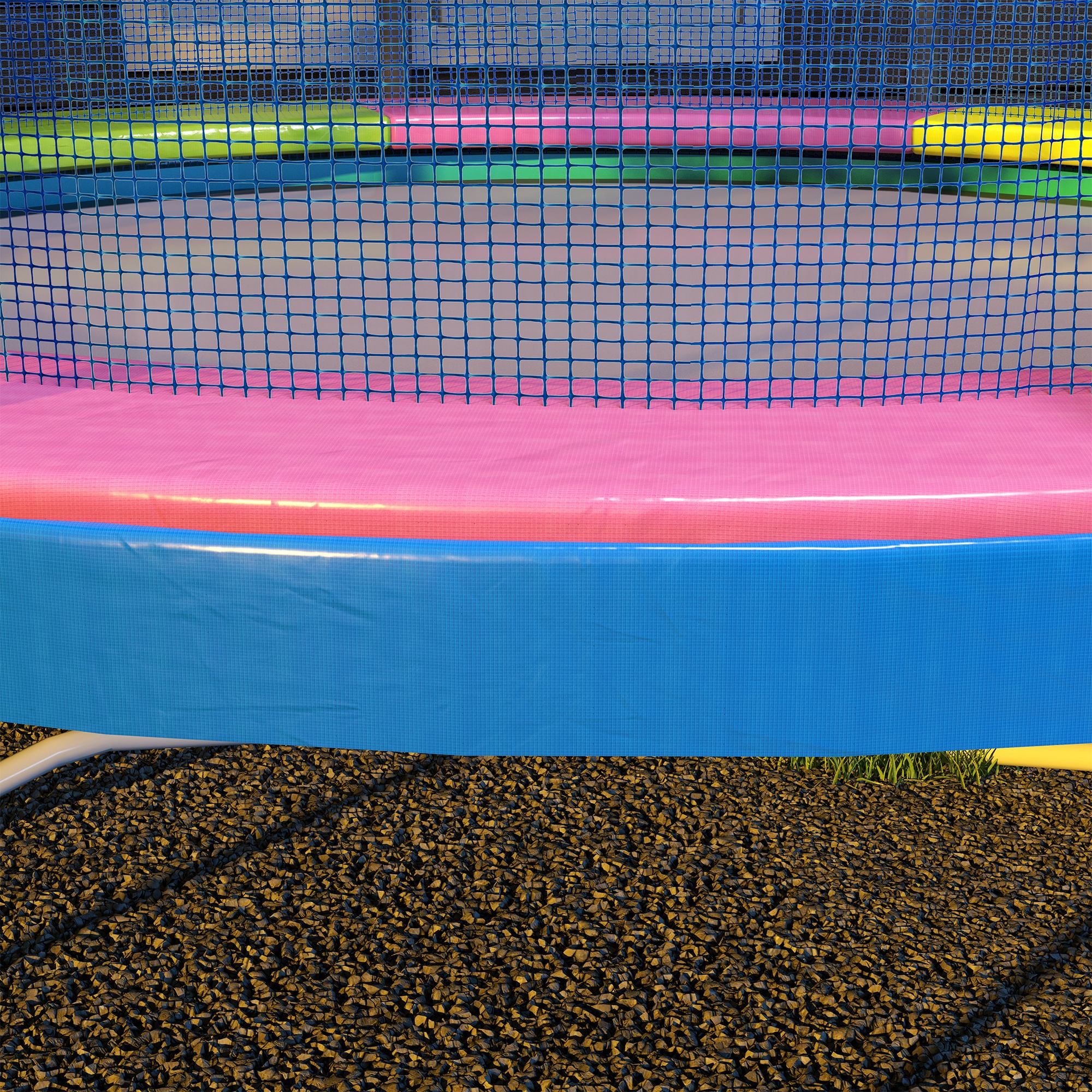 8FT Trampoline Spring Cover Replacement Pad with Elastic Cord - Multi-Coloured