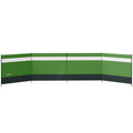 Camping Windbreaker with Clear Windows, Carry Bag and Steel Poles, for Beach Caravan Campervan, 725 x 140cm, Army Green