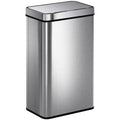 60 L Sensor Can, Sensor Bin with Soft-Close Lid, Fingerprint-Proof Stainless Steel, Silver Tone