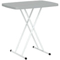Minimal Adjustable Height Folding Outdoor Table - Grey White